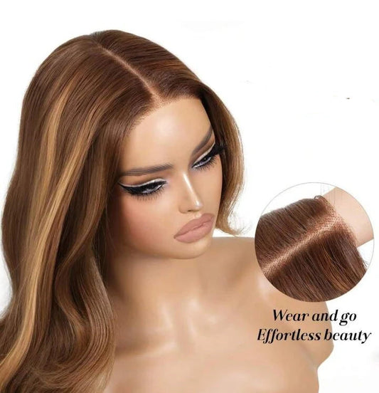 Honey Gold Luxe - Human Blend Wig 28"