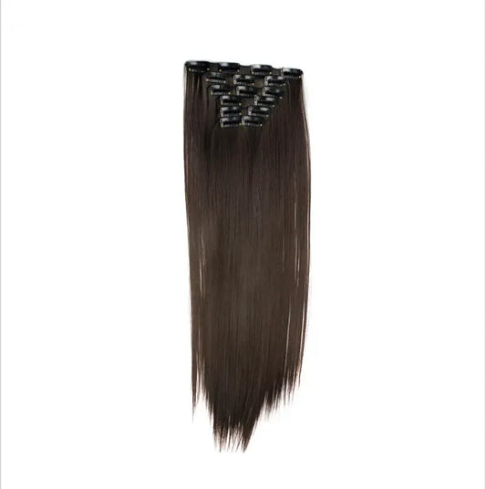 Straight Brown Clip-In Extensions - 23"