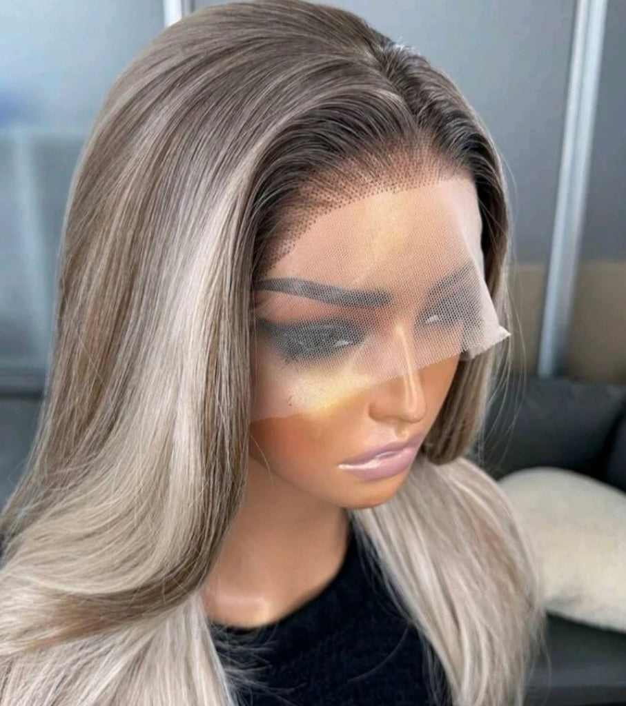 Blond Balayage Luxe - Human Blend Wig 18"