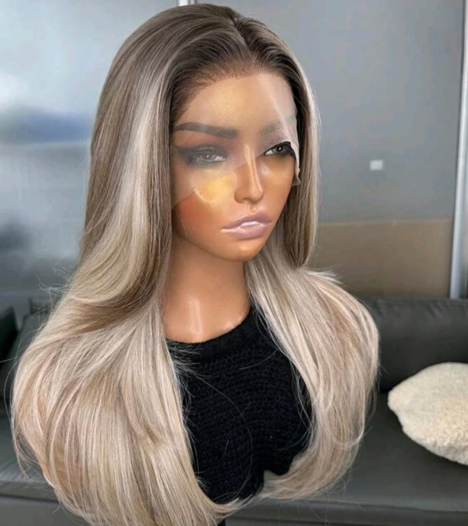 Blond Balayage Luxe - Human Blend Wig 18"