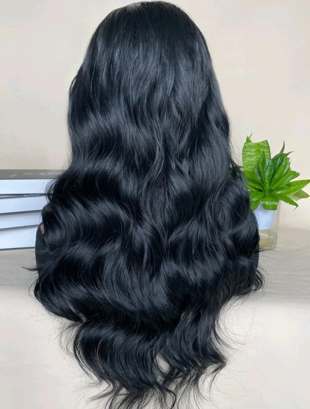 Wavy Black Glamour - Headband Wig 26"