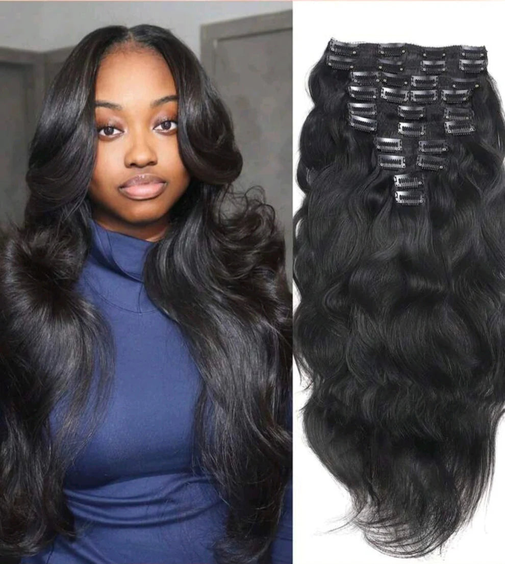 Body Waves Clip-In Extensions - Human Hair